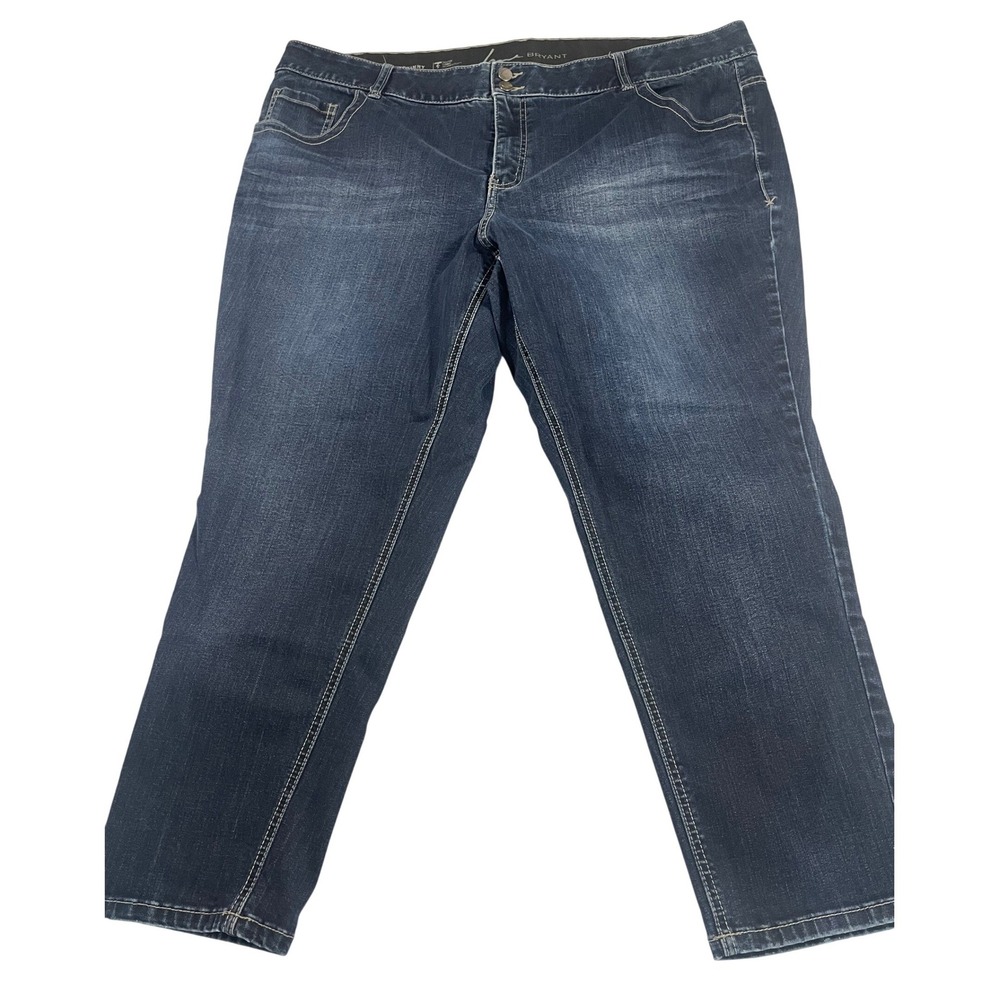 Lane Bryant Womens Tighter Tummy Technology Skinny Jeans 26 Short Blue Stretch